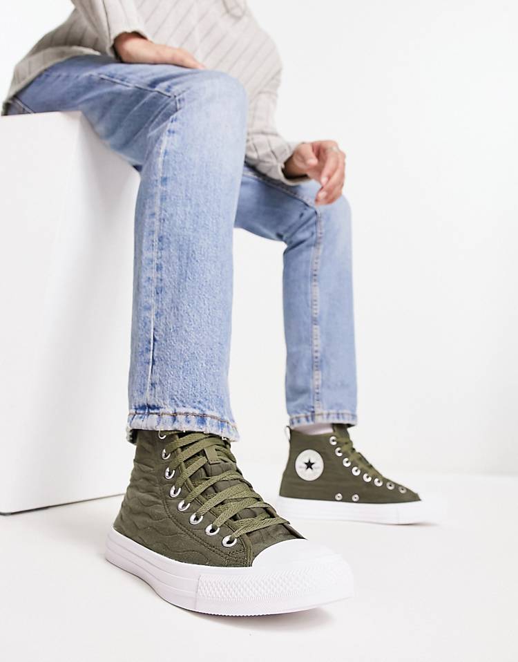 Converse quilted Chuck Taylor All Star sneakers in utility green